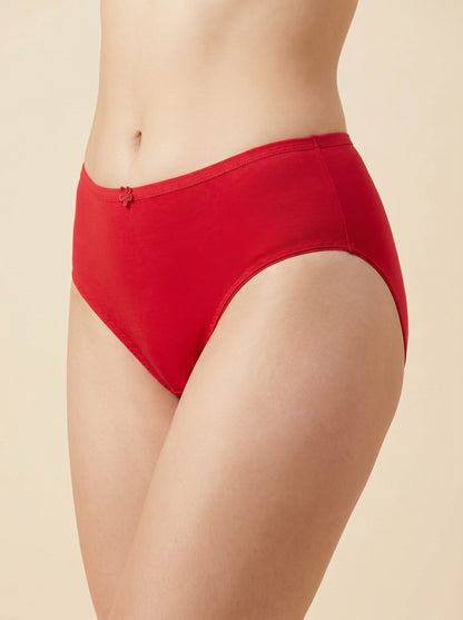SILKIE Smart Fit, Super Soft Polyester Jersey Panty, Red