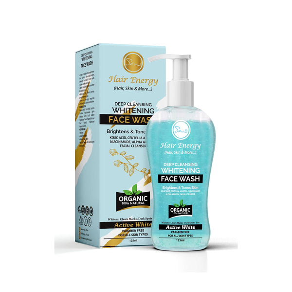 Hair Energy Deep Cleansing Whitening Face Wash Brightens & Tones Skin(for All Skin Types) 125ml