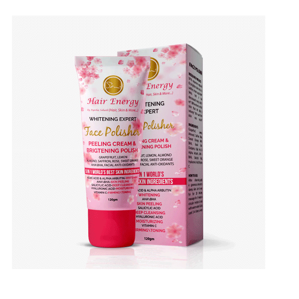 Hair Energy Skin Care Whitening Expert Face Polisher Peeling Cream Brigtening Polish 120ml