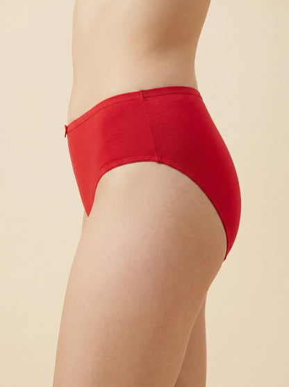 SILKIE Smart Fit, Super Soft Polyester Jersey Panty, Red