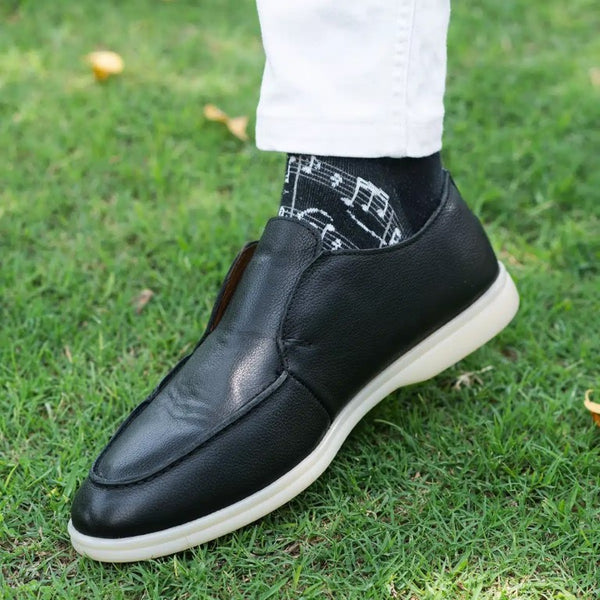 Turkiye-built Grainy Leather Half Boot Style in Bold Black Color