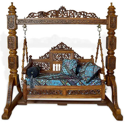 Swati Black and Gold 2 Seater Jhoola