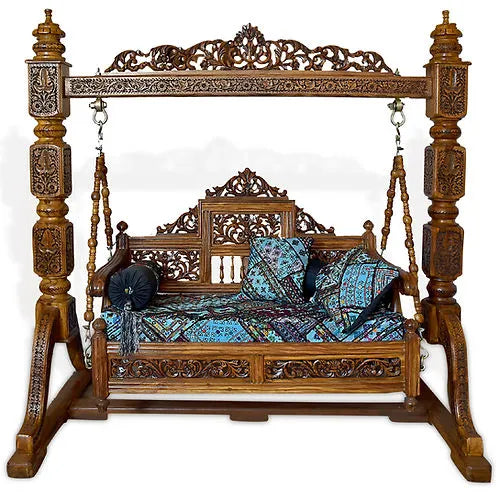 Swati Black and Gold 2 Seater Jhoola