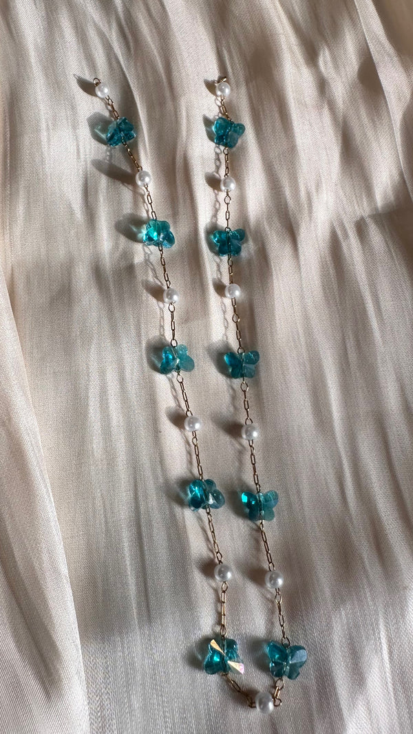 Butterfly Kisses Necklace Purple