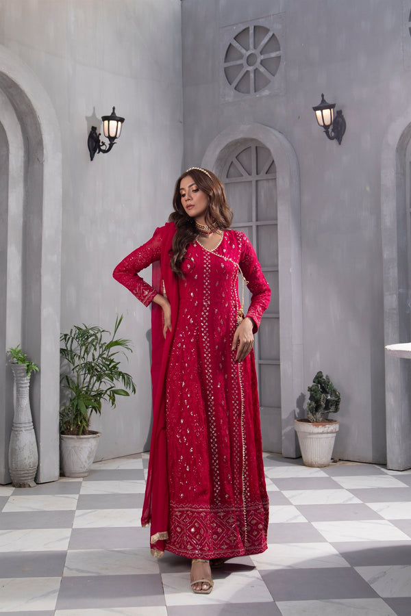 Manahils Stitched Formals Kurti 099