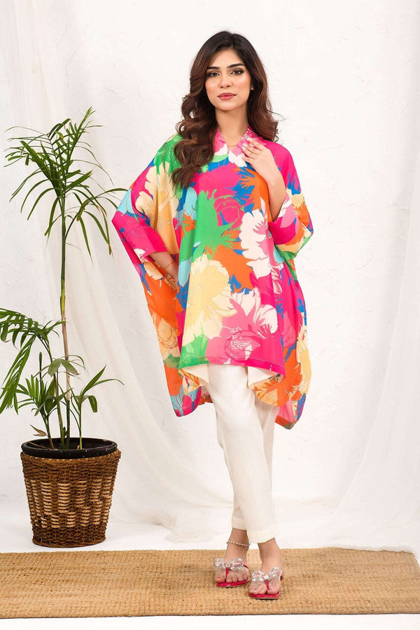Ochre Clothing Printed Georgette Top Collection'2025-SOWC-05