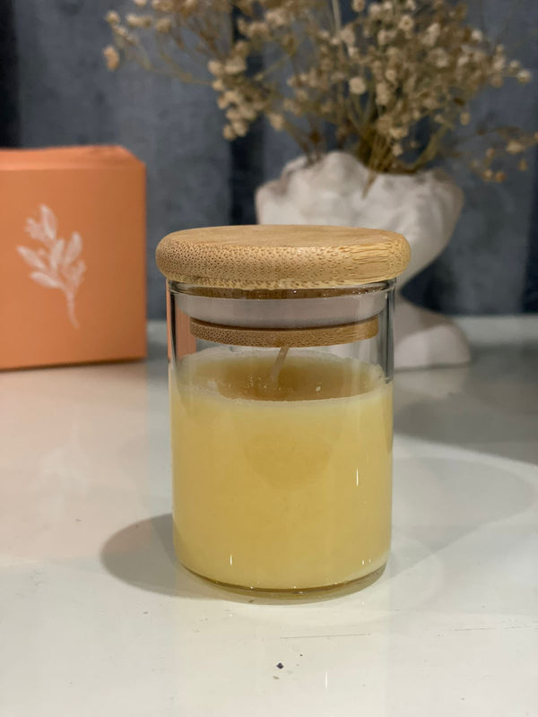 Wooden lid jar candle (small)