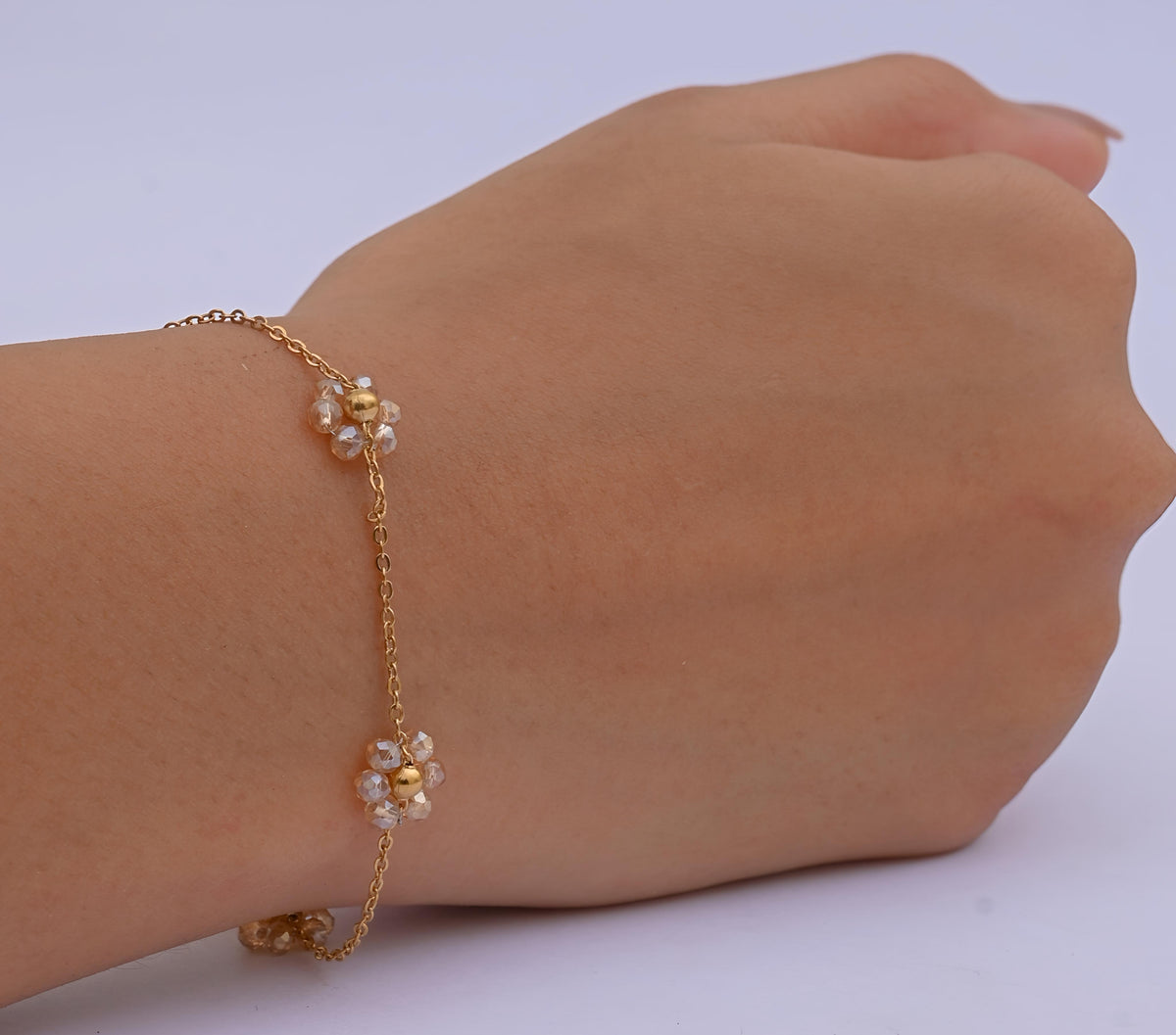 Blooming Beads Bracelet Mustard Gold