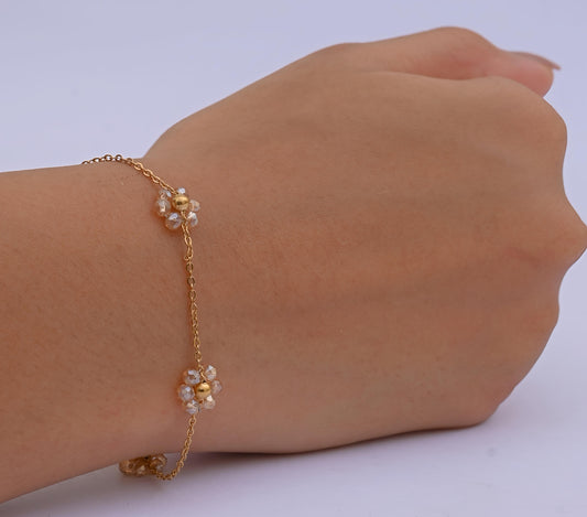 Blooming Beads Bracelet Mustard Gold