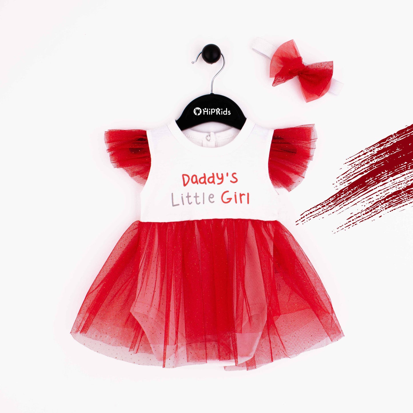 Baby Girl 2 Piece Toto Frock Red Little Girl