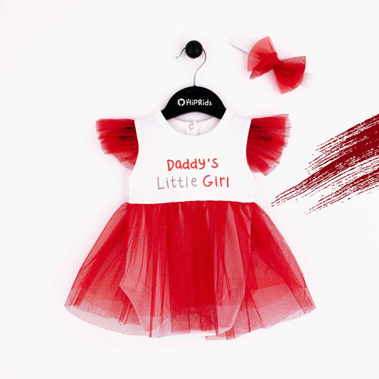 Baby Girl 2 Piece Toto Frock Red Little Girl