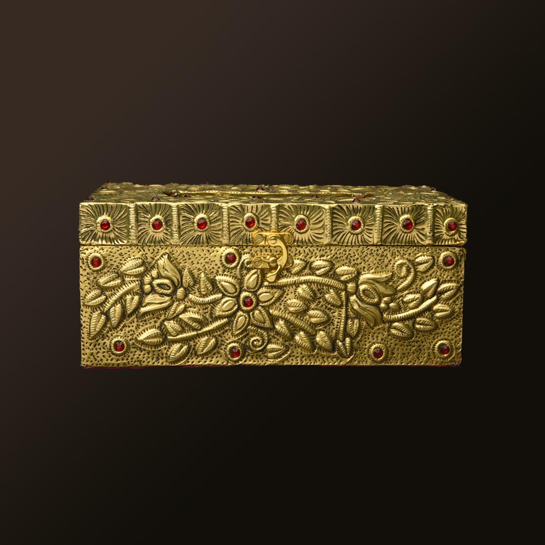 TISSUE BOX GOLDEN