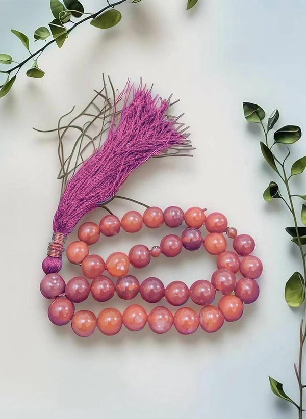 Hijab Ul Hareem Red-Aqeeq Tasbeeh