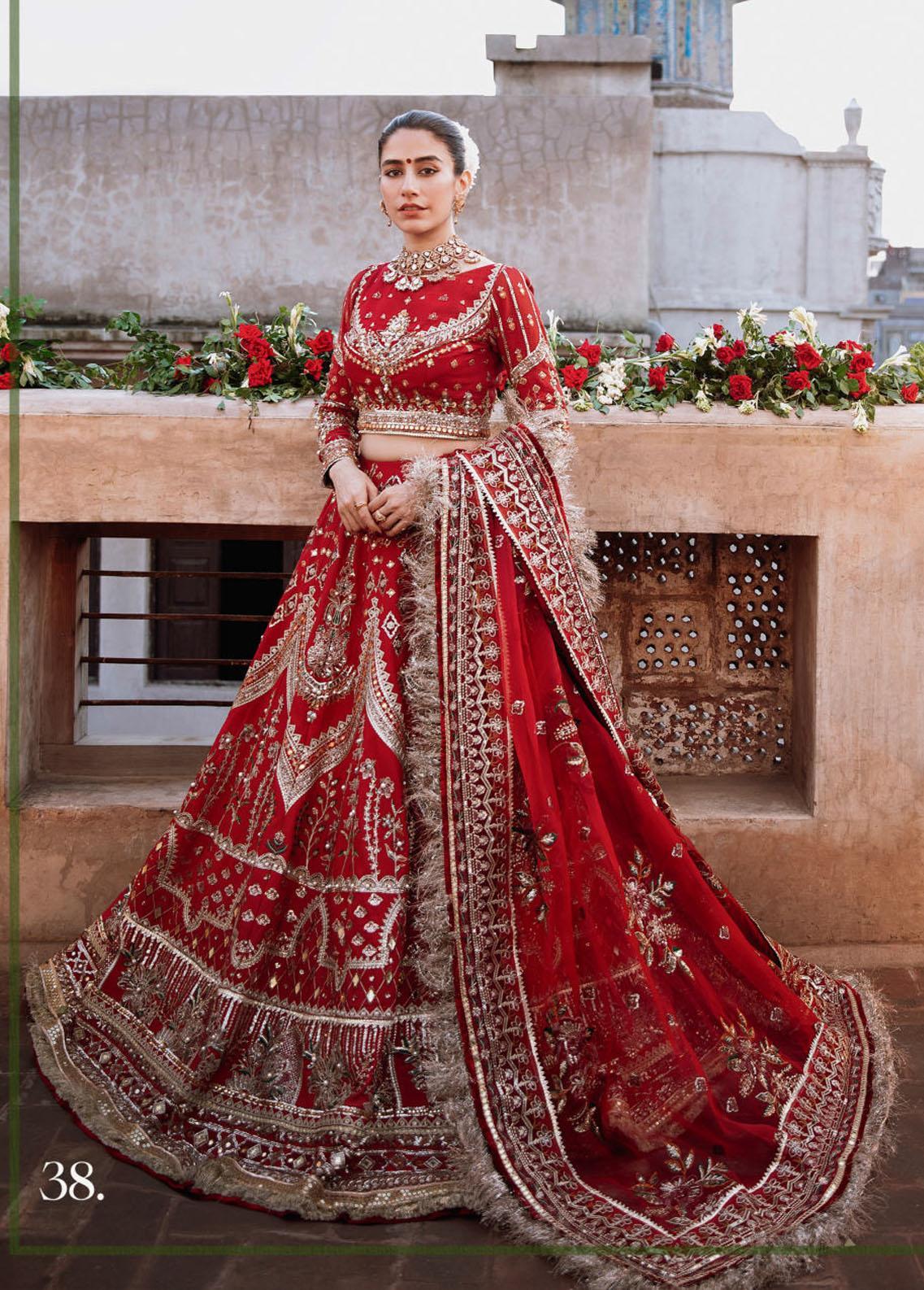 Zarlish by Mohsin Naveed Ranjha Embroidered Raw Silk Suits Unstitched 3 Piece MNR22Z ZWU22-14 Shima Kirmani - Festive Collection