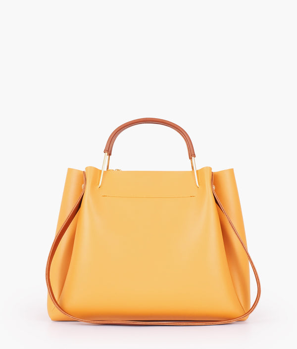 RTW Creation - Mustard metal handle tote bag