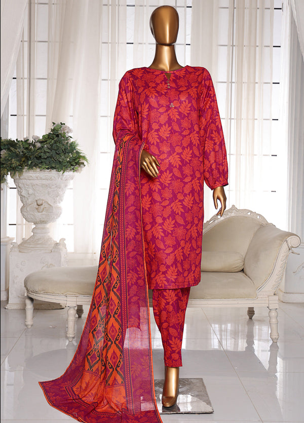 Organic Co-Ords By HZ Textile Printed Lawn 3 Piece Unstitched Suit HZ25O OC-10
