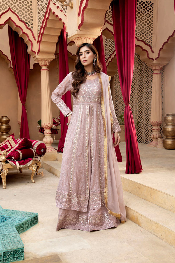 Manahils Stitched Formals Kurti-B-007-Lilac