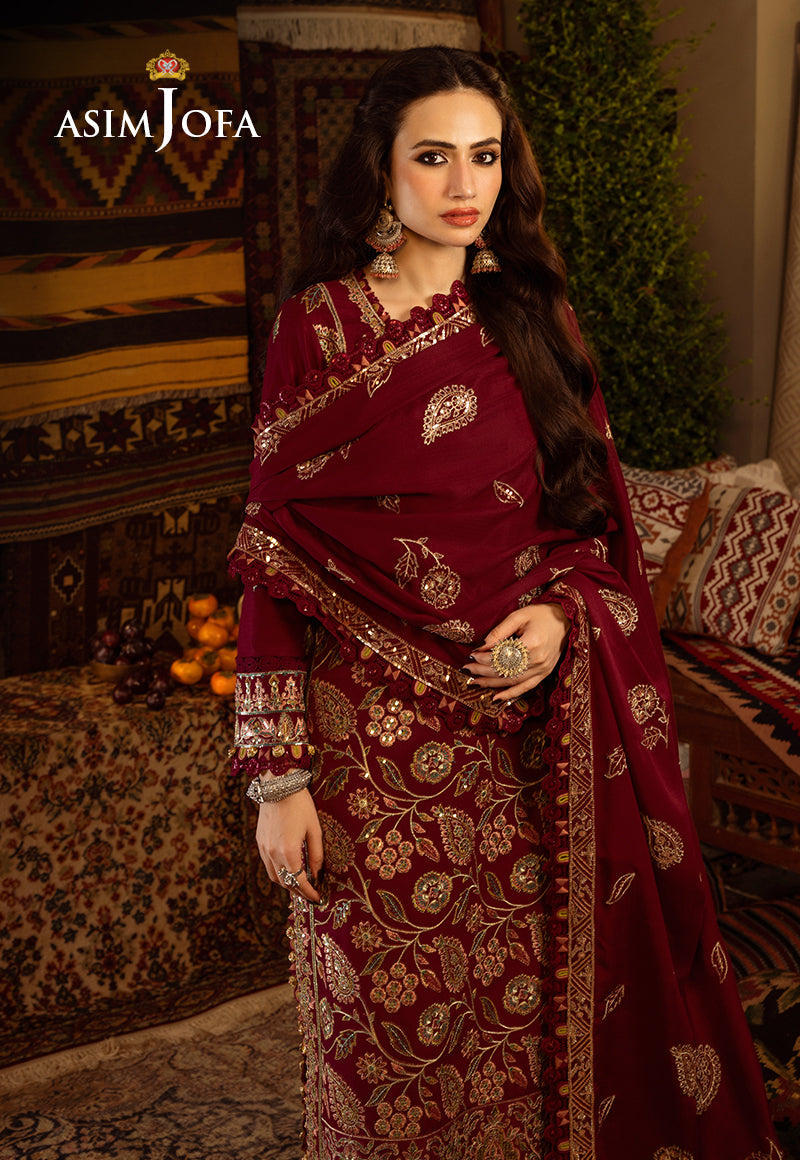 AJKT-08 EMBROIDERED SELF TWILL 3 PCS