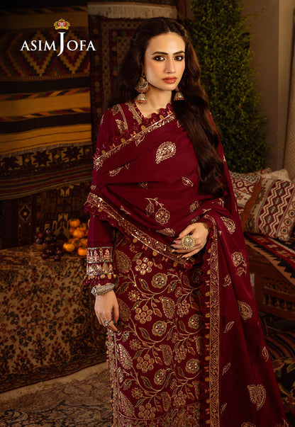 AJKT-08 EMBROIDERED SELF TWILL 3 PCS