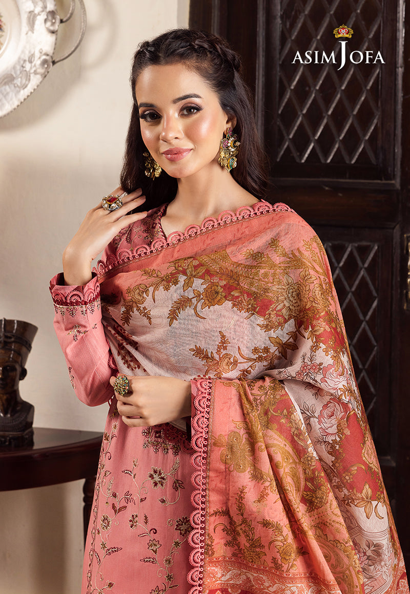 AJRWP-35 EMBROIDERED SLUB STITCHED 3 PCS