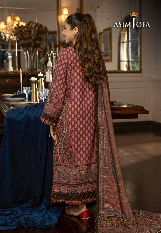 AJAWP-07 PRINTED KHADDAR STITCHED 3 PCS