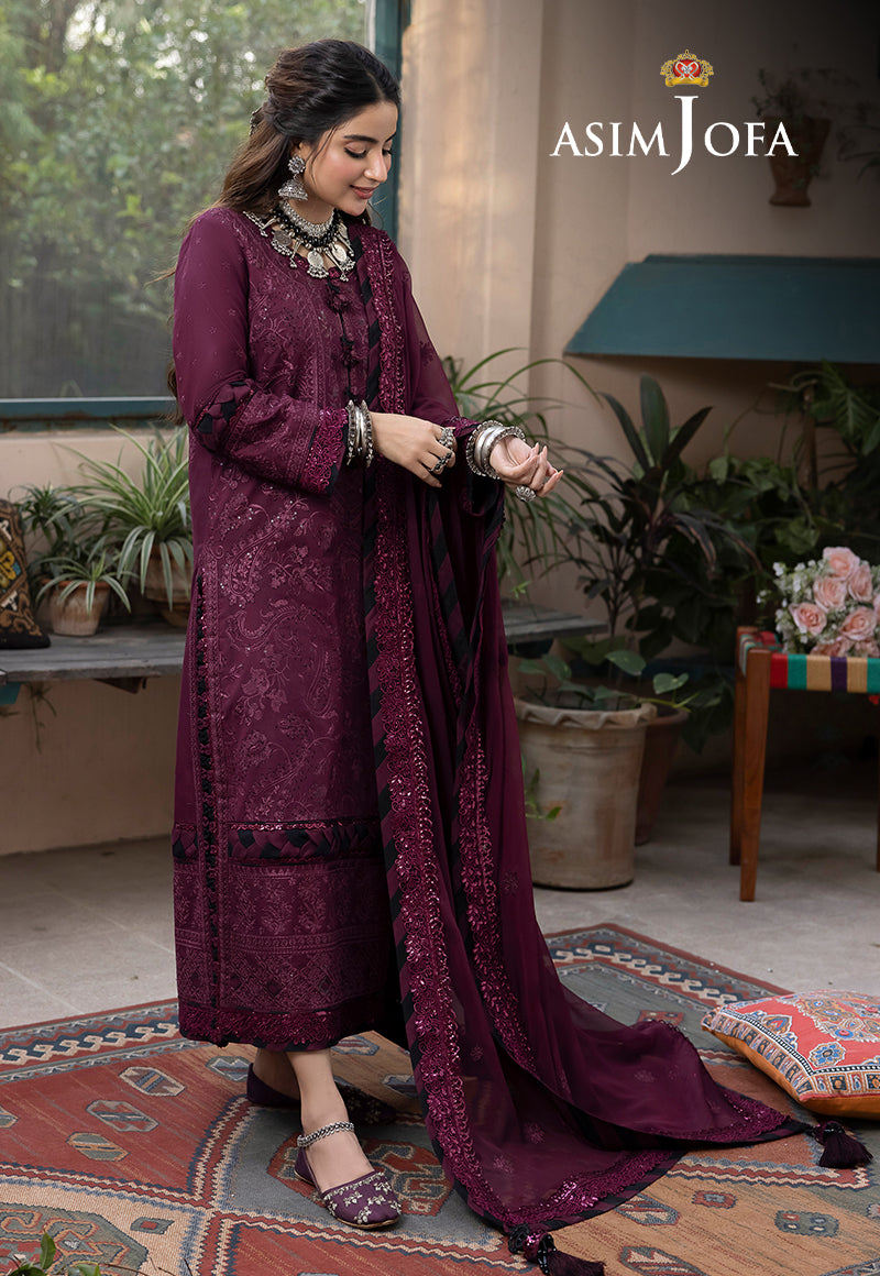 AJSWP-05 EMBROIDERED LAWN SILK STITCHED 3 PCS