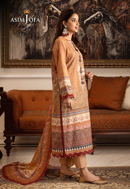 AJIWP-10 EMBROIDERED KARANDI STITCHED 3 PCS