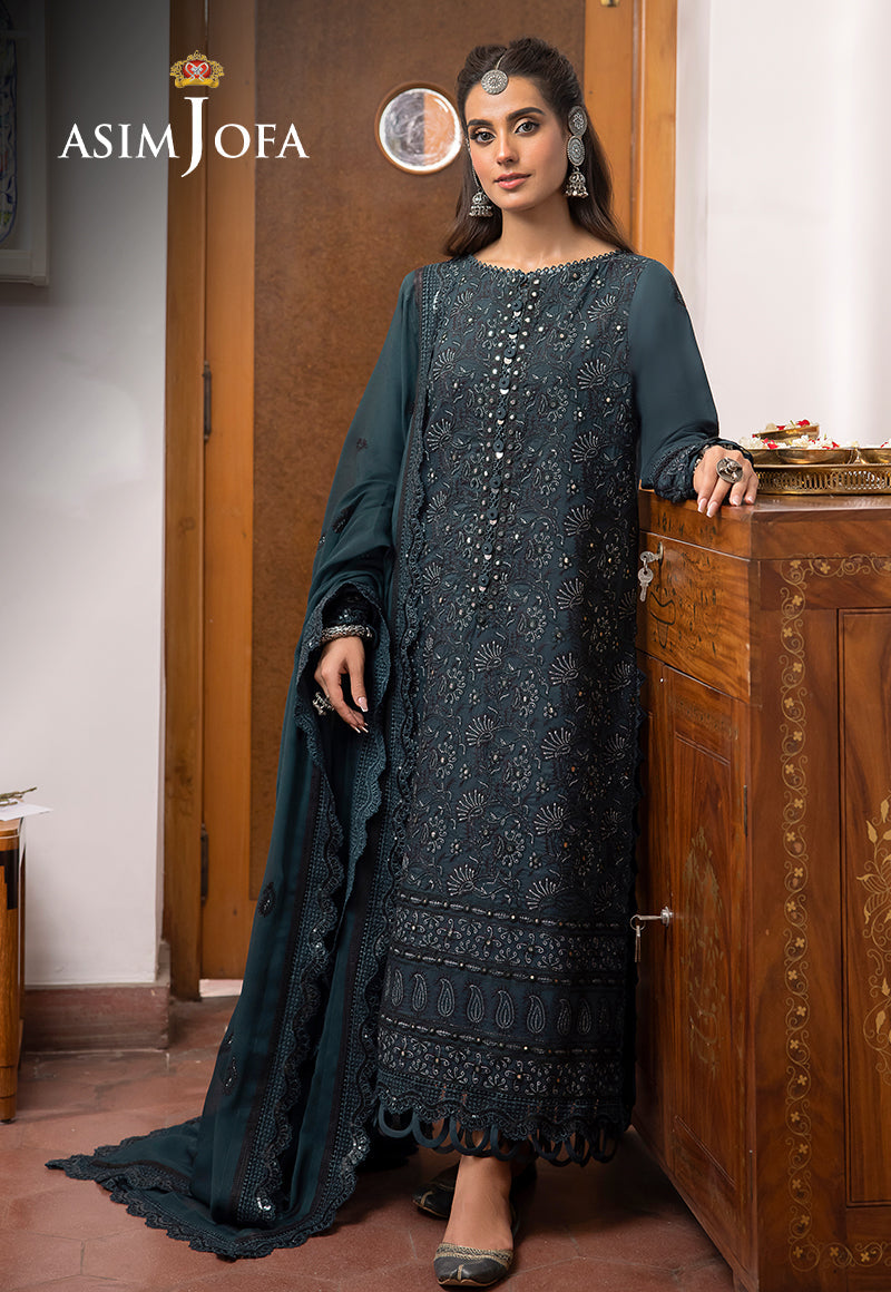 AJSW-13 EMBROIDERED LAWN SILK 3 PCS
