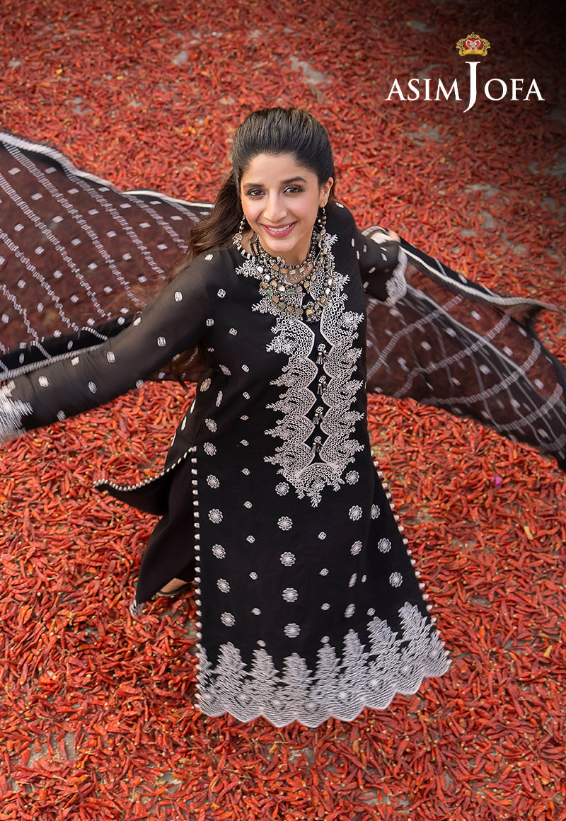 AJSW-19 EMBROIDERED LAWN SILK 3 PCS