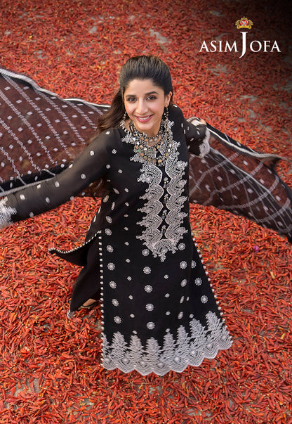 AJSW-19 EMBROIDERED LAWN SILK 3 PCS