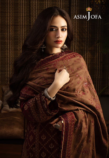 AJKT-06 EMBROIDERED COTTON KARANDI 3 PCS