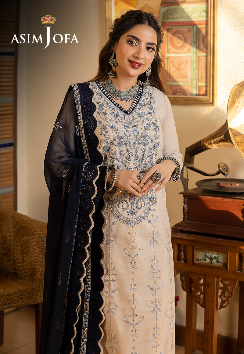 AJSW-17 EMBROIDERED LAWN SILK 3 PCS