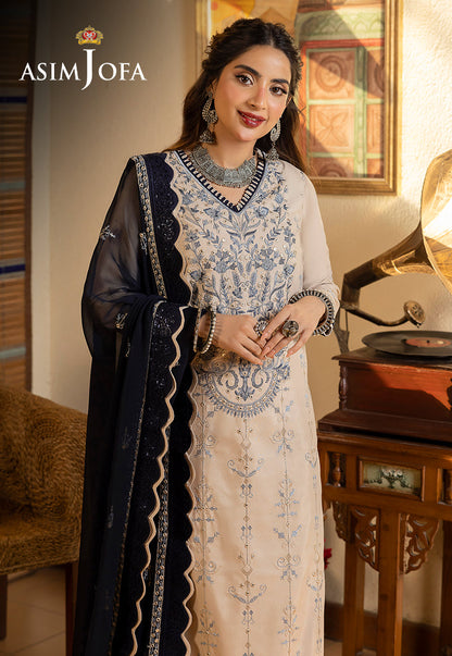 AJSW-17 EMBROIDERED LAWN SILK 3 PCS