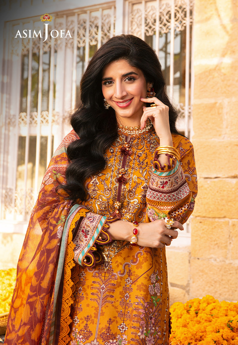 AJAR-15 EMBROIDERED LAWN 3 PCS