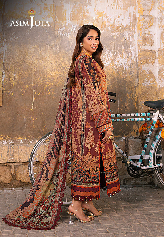 AJARP-24 EMBROIDERED LAWN STITCHED 3 PCS