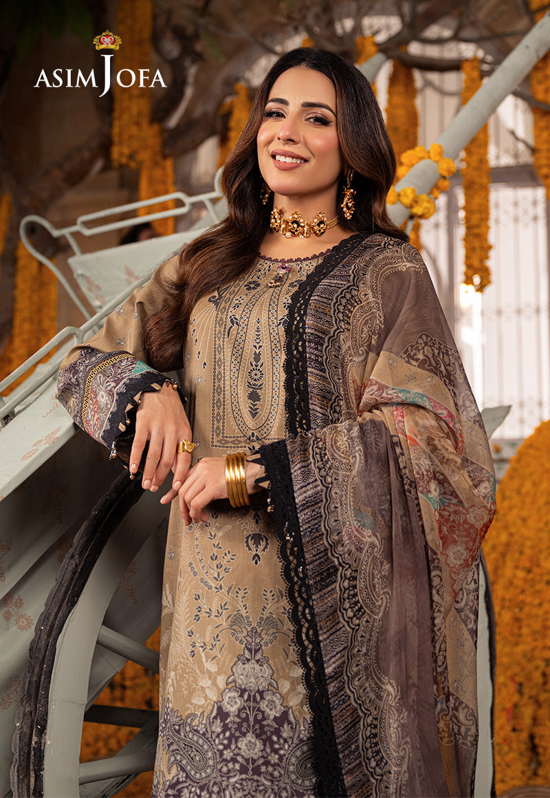 AJARP-16 PRINTED LAWN STITCHED 3 PCS