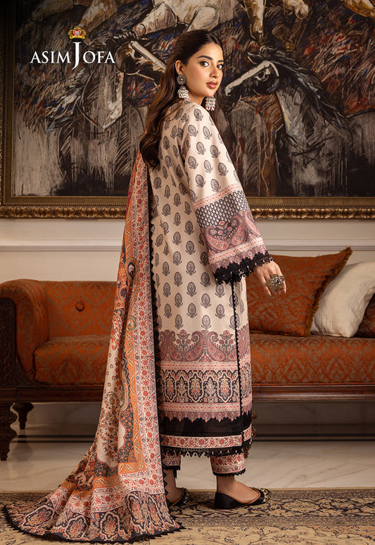 AJIWP-06 PRINTED KARANDI STITCHED 3 PCS
