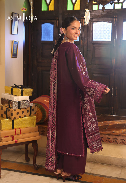 AJUBF-11 EMBROIDERED JACQUARD 3 PCS