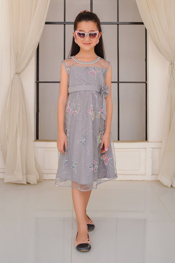 Ochre Clothing Toddlers Eastern Sequence Net Dress