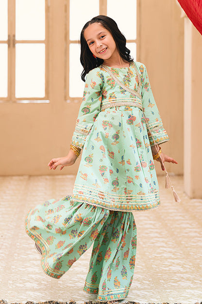 Mint Green Table Print Festive 2 Piece Suit SKU: MGF-011