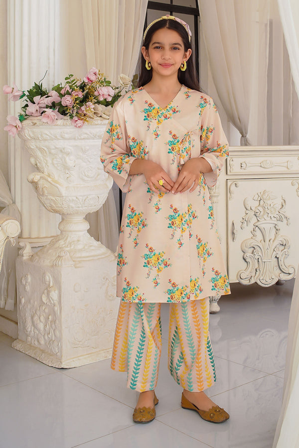 Ochre Clothing Girls Co-ords Swiss Lawn Digital Printed 2 Pc Suit