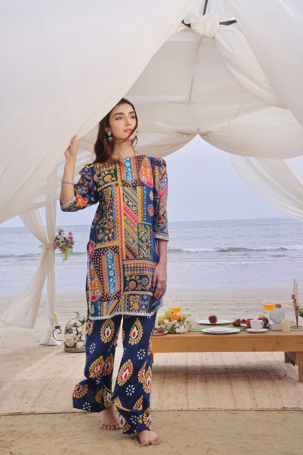 Whisper Wind By Feathers Unstitched 2 Piece Printed Lawn Collection'2025-NAVARA-FT498