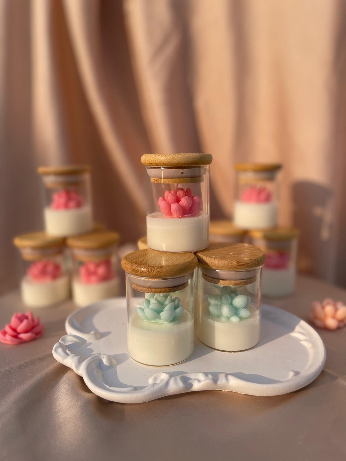 wooden lid jar candle with mold (small)