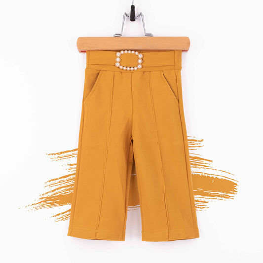 Baby Girl Mustard Fancy Clip Flapper