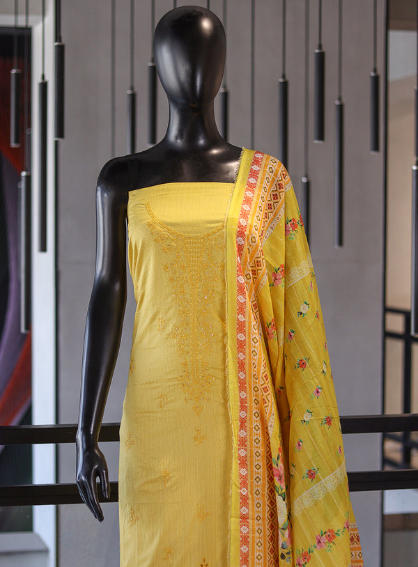 Bin Saeed Embroidered Cotton 3 Piece Unstitched Suit BS24EC D-91