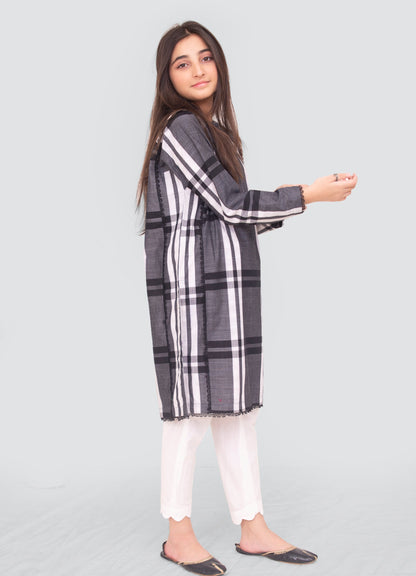 Yarn Dyed Tunic Kurta with Lace FRK-061