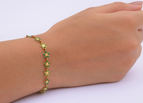 Blossom Trails Bracelet Green