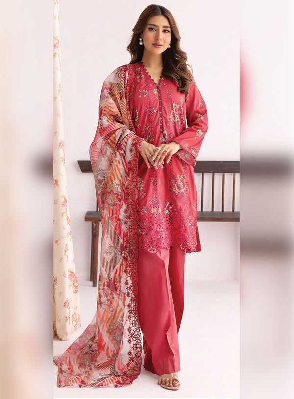 Zohra By Motifz Embroidered Lawn 3 Piece Unstitched Suit MT25FE D-5371 INAYA