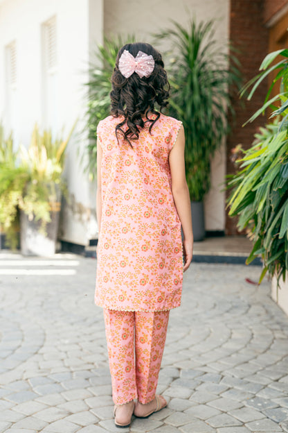 K-SFC-015, RAW SILK TABEL PRINT SHIRT AND TROUSER
