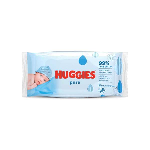 Huggies Pure Baby Wipes 56`s